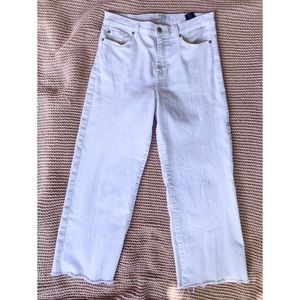 7 For All Mankind Alexa Wide Leg Cut Off Jeans